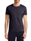 Loro Piana Silk-blend Tee In Navy