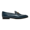 Gucci Jordaan Flat Leather Loafers In Marine Blue