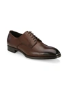Giorgio Armani Men's Derby Leather Dress Shoes In Brown