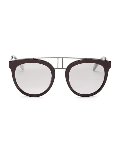 Balmain 54mm Aviator Sunglasses In Burgundy Silver