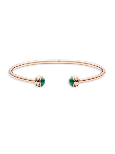 Piaget Women's Possession Malachite Cabochons & 18k Rose Gold Open Bangle