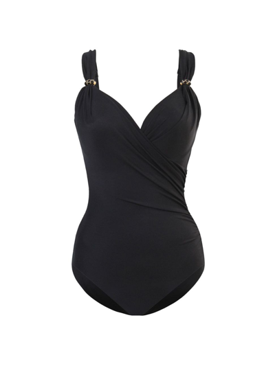 Miraclesuit Swim Razzle Dazzle Siren One-piece Swimsuit In Black