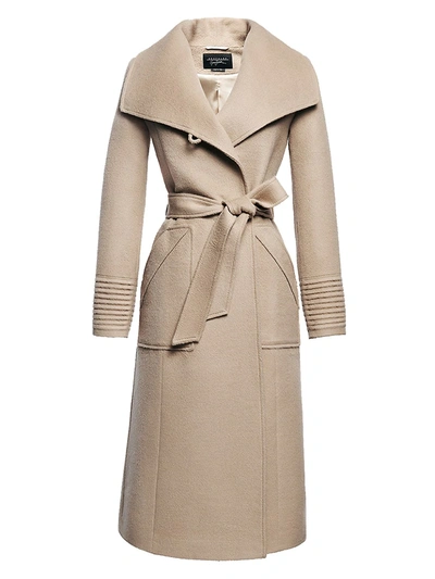 Sentaler Long Wide-collar Alpaca Wrap Coat In Brown