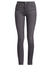 Paige Jeans Hoxton High-rise Ultra Skinny Jeans In Grey Peaks