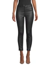 The Kooples Women's Franky Mid-rise Faux Leather Pants In Black