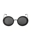 Alaïa Le Petale 63mm Oversize Round Sunglasses In Black