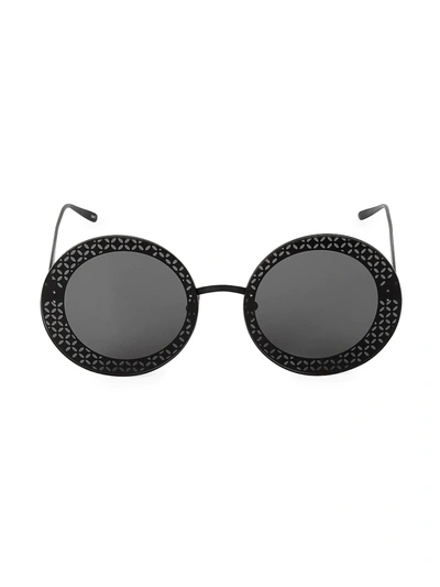 Alaïa Le Petale 63mm Oversize Round Sunglasses In Black