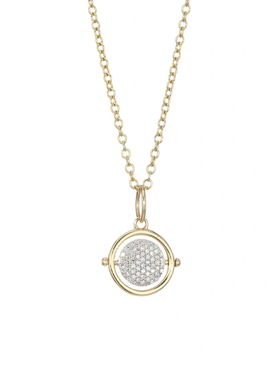 Phillips House Women's 14k Yellow Gold & Diamond Mini Spinner Necklace
