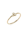 Zoë Chicco Women's 14k Yellow Gold Trio Diamond Ring