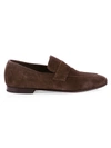 Dunhill Men's Chiltern Soft Suede Loafers In Brown