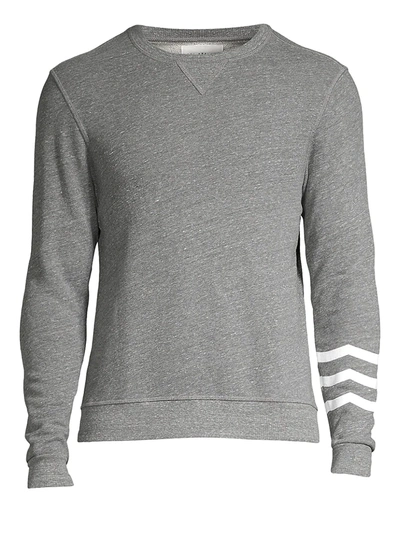 Sol Angeles Waves Sleeve Slubbed Sweatshirt In Heather Grey