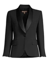 Michael Kors Ruffle Jacket In Black