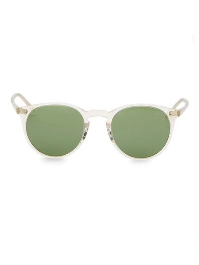 Oliver Peoples Men's O'malley 48mm Pantos Sunglasses In Buff