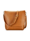 Gigi New York Andy Flap Leather Crossbody Bag In Camel