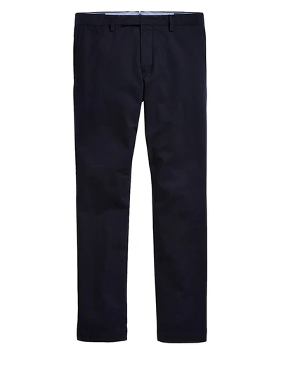 Polo Ralph Lauren Stretch Flat Front Pants In Navy