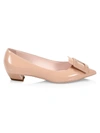 Roger Vivier Gommettine Leather Pumps In Nude