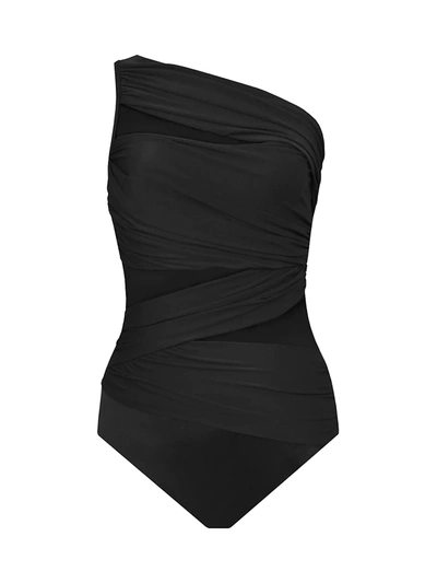 Miraclesuit Swim Network Jena One-piece Mesh Swimsuit In Black