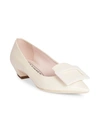 Roger Vivier Women's Gommettine Leather Pumps In White