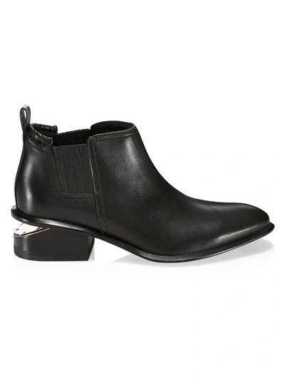 Alexander Wang Kori Rose Gold & Leather Chelsea Boots In Black