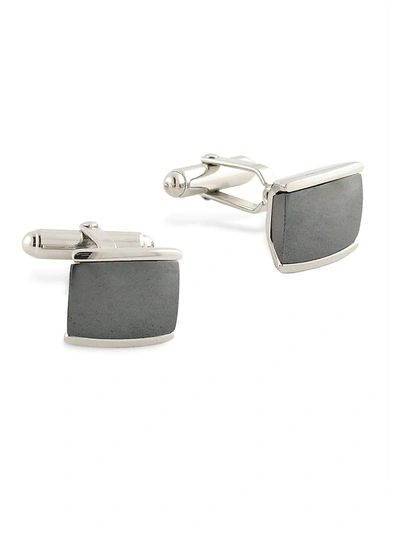 David Donahue Sterling Silver Hematite Cufflinks