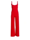 Galvan Women's Sunrise Wide-leg Crepe Jumpsuit In Red