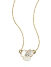 Kate Spade Disco Pansy Mother-of-pearl Pendant Necklace In Gold
