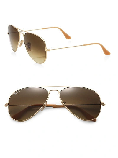 Ray Ban Rb302558 58mm Original Aviator Sunglasses In Brown