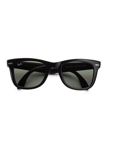 Ray Ban Rb4105 Folding Wayfarer Sunglasses In Black