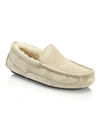 Ugg Ascot Pure-lined Suede Slippers In Sand