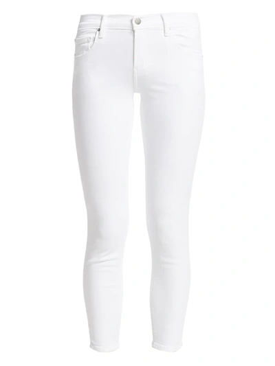 J Brand 835 Mid-rise Crop Skinny Jeans In Blanc