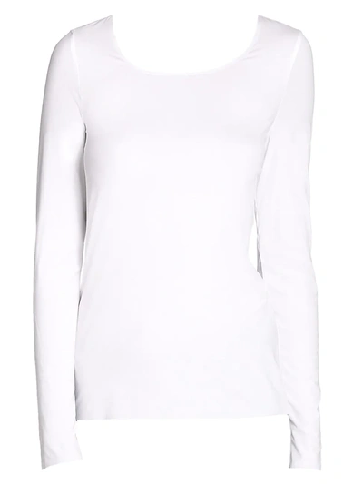 Wolford Pure Long-sleeve Tee In White