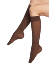 Wolford Velvet De Luxe Knee Highs In Coca