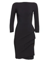 Chiara Boni La Petite Robe Cassandre Wrap-effect Boatneck Dress In Black
