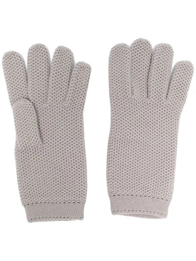 Loro Piana Crocheted Cashmere Gloves In Birch