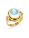 Temple St Clair Women's 18k Yellow Gold, Royal Blue Moonstone & Diamond Oval Ring In White/gold