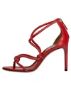 Alaïa Red Strappy Stud Sandal - Atterley