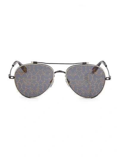 Givenchy 58mm Polarized Aviator Sunglasses In Black Gold