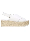 Vince Women's Jesson Platform Espadrille Leather Slingback Sandals In Off White