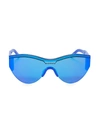 Balenciaga Women's Cat Eye Shield Sunglasses, 99mm In Blue