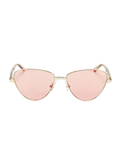 Balenciaga 57mm Semi-round Wire Sunglasses In Gold