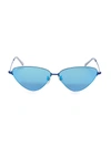 Balenciaga Bb0015s 61mm Narrow Cat Eye Sunglasses In Blue