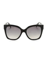 Gucci Women's 54mm Classic Square Sunglasses In Black / Gray