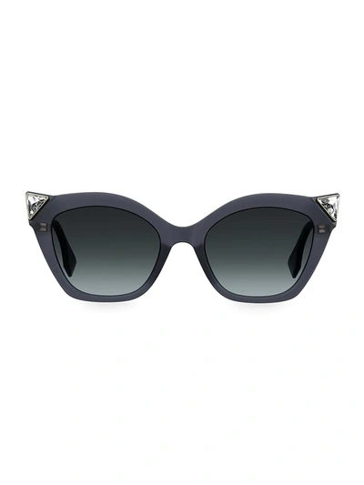 Fendi Women's 53mm Jeweled Cat Eye Sunglasses In Black