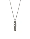 John Varvatos Men's Mercer Sterling Silver & Black Diamond Feather Necklace