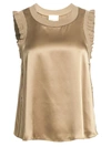 Cinq À Sept Tous Les Jours Lenore Silk Tank In Pewter