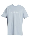 Givenchy Men's Oversized Logo Tee In Pale Blue