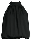 Alice And Olivia Maris Halter Blouse In Black