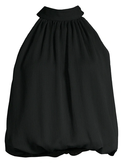 Alice And Olivia Maris Halter Blouse In Black