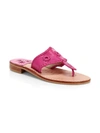 Jack Rogers Women's Jacks Leather Thong Sandals In Magenta