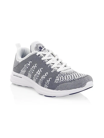 Apl Athletic Propulsion Labs Techloom Breeze Speed Lacing Sneakers In White Navy
